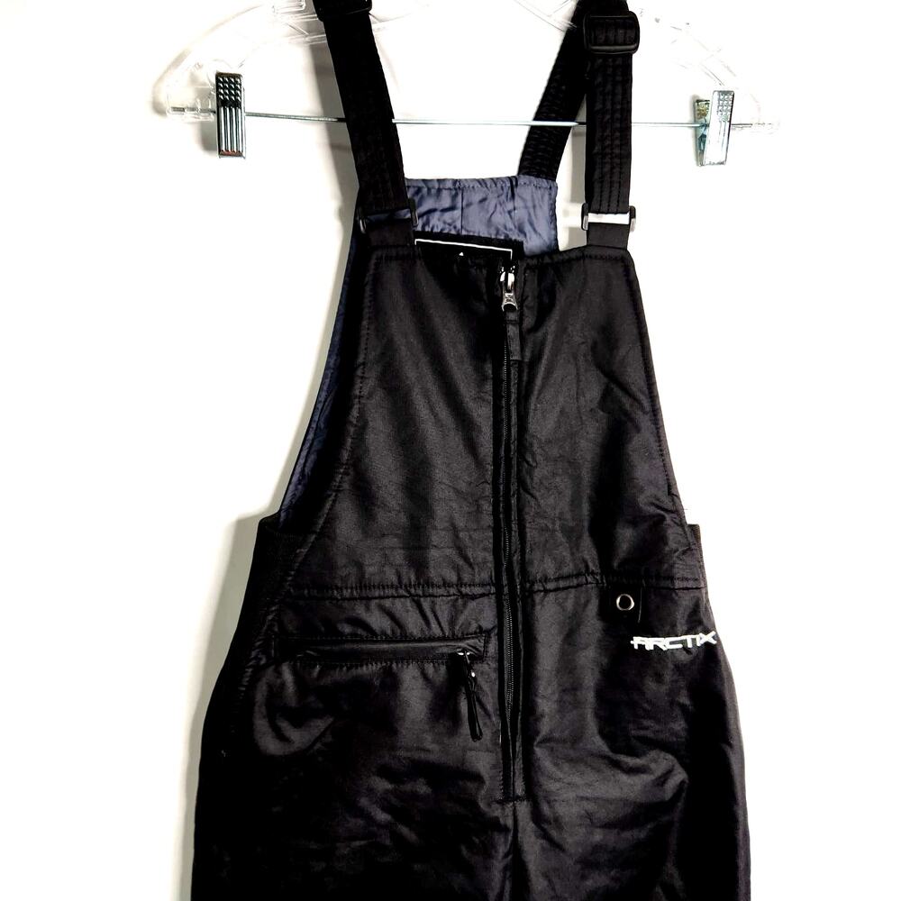 Arctix Black Overalls Snow Suit Youth Size M Insulated Warm Zip Up Adjustable